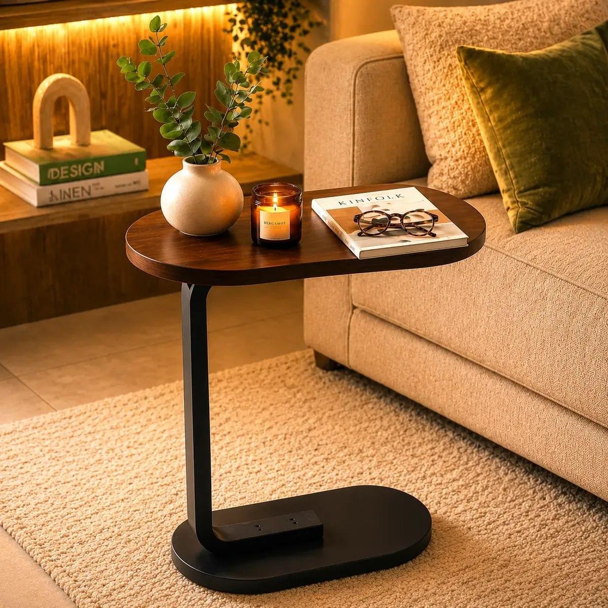 Mesa Apoio Multiuso Lateral Sofa Sala Suporte Notebook Canto