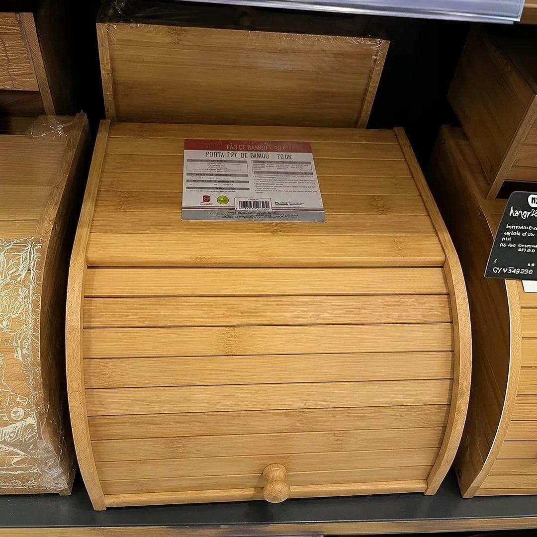 Cesta De Pão Tampa Retrátil Guarda Pães Bolos Biscoitos