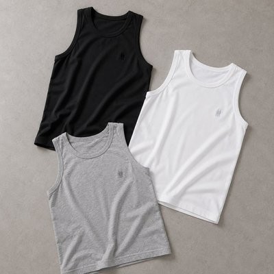 Kit 3 Regatas Masculinas Regular Polo Wear Sortido