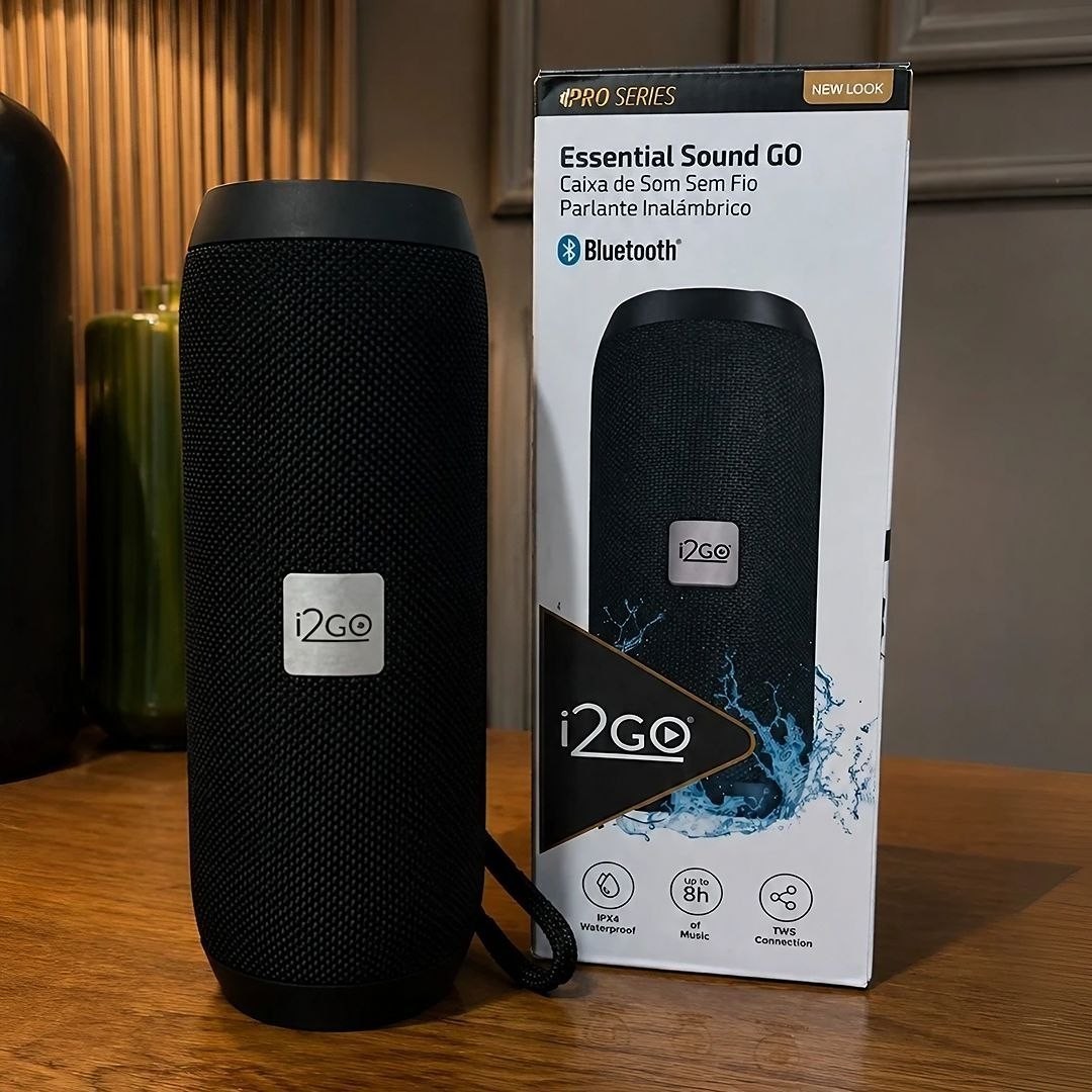 I2GO, Caixa De Som Bluetooth Essential Sound Go, 10W RMS Preto