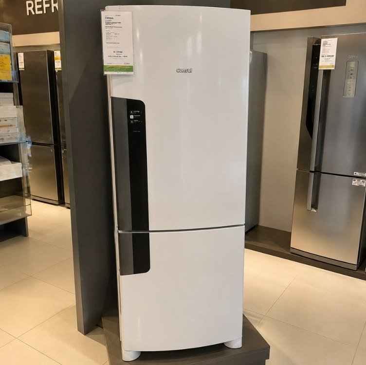 Geladeira Frost Free Duplex 399 Litros Consul Com Freezer Em Branco