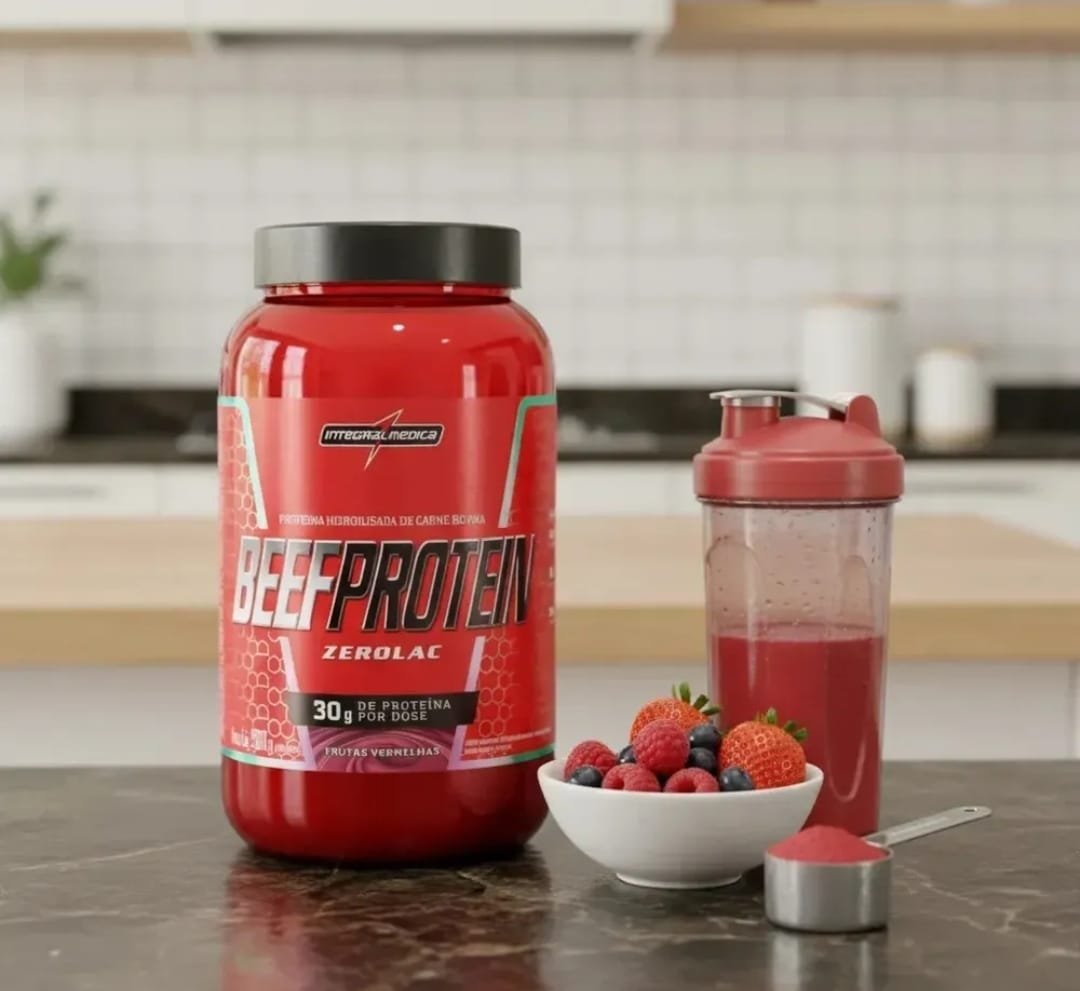 Integralmédica Beef Protein Zero Lactose 900g Frutas Vermelhas