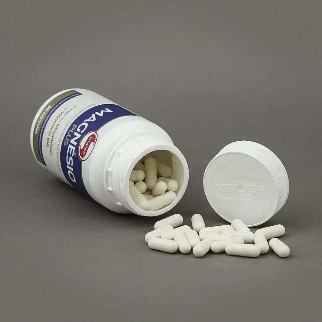 Bisglicinato de magnésio Vitafor Magnésio Plus 90 Capsulas Sem sabor de 90 un