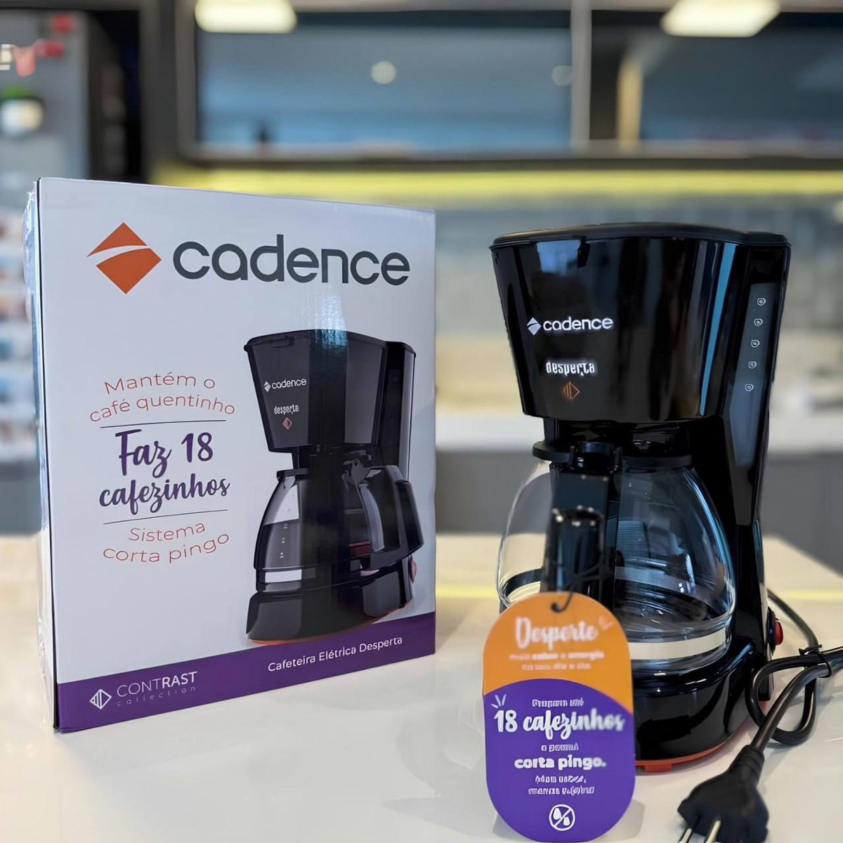 Cafeteira Cadence Desperta CAF338 18 Cafés Preta 127V