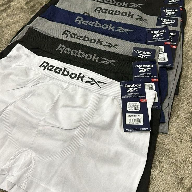Kit 6 Cuecas Boxer Reebok Microfibra (P e M)