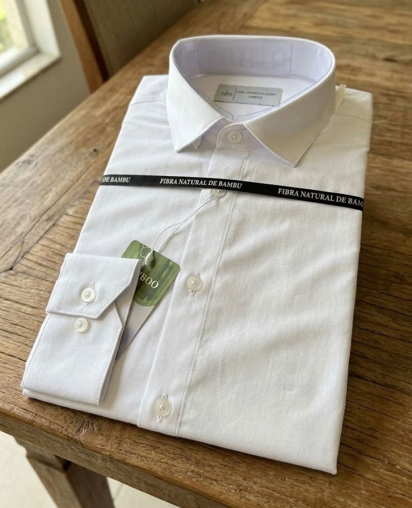 Camisa Social Masculina Slim Luxo Fibra De Bambu Elastano