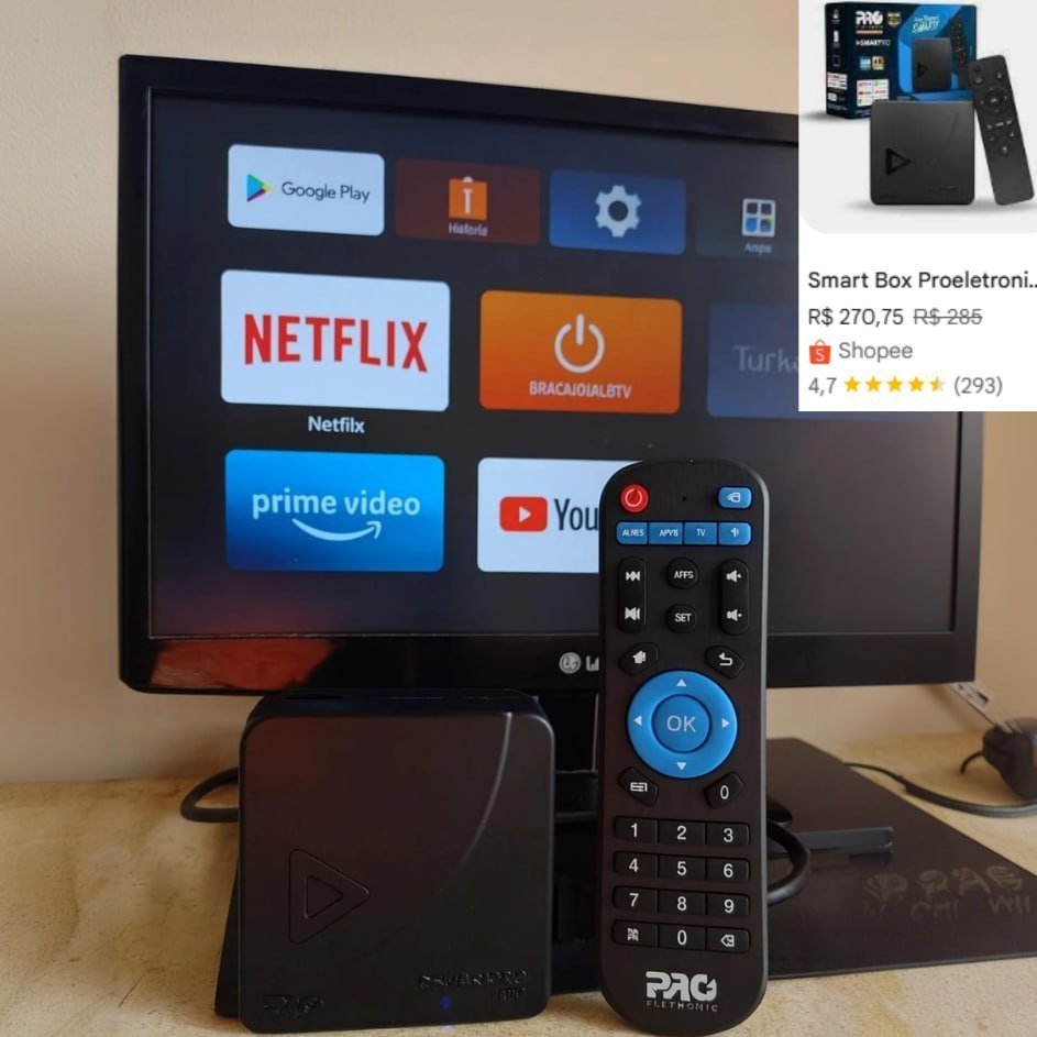 TV Box Proeletronic SmartPro PROSB-3000 4K, com Android 10 e 16GB