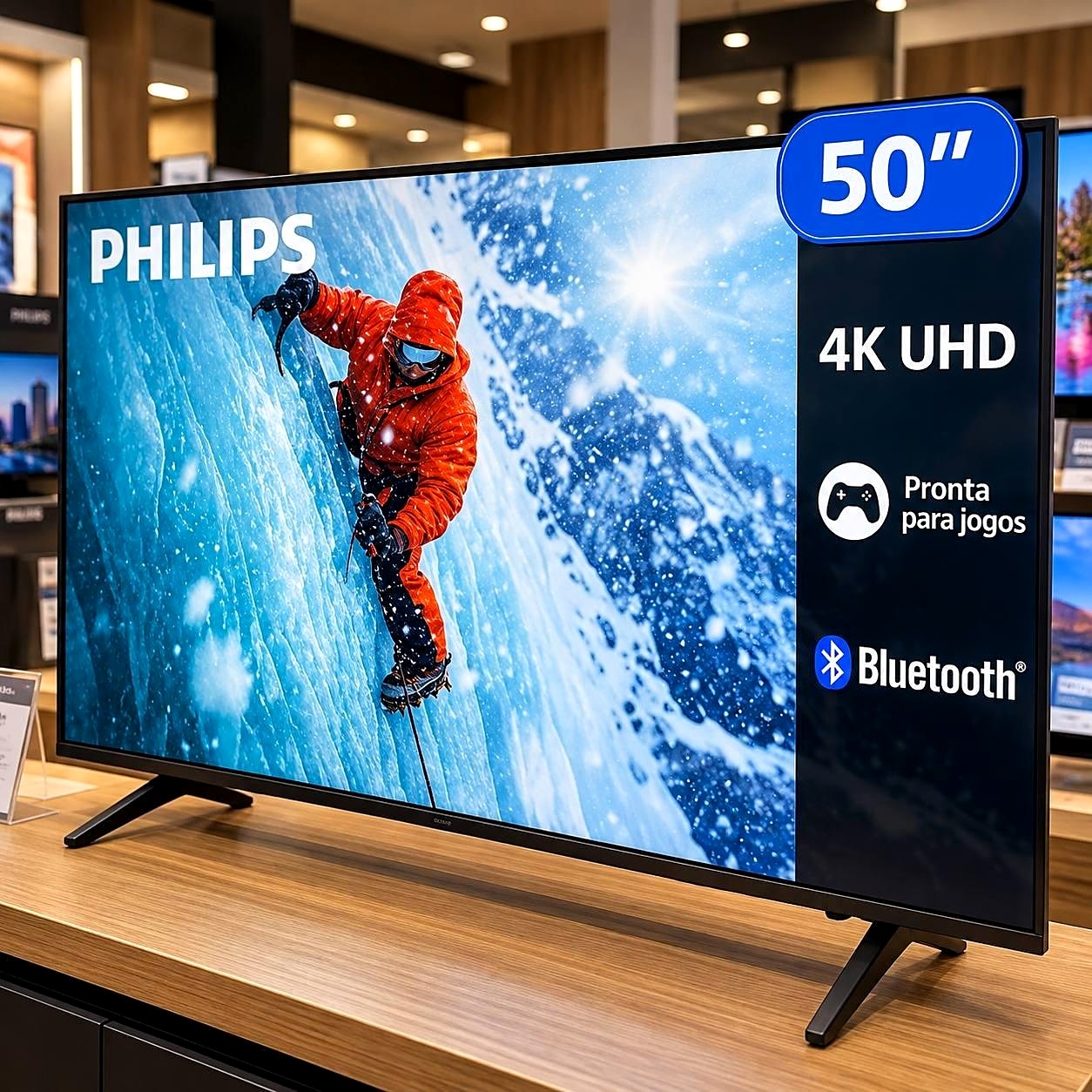 📺 Smart TV Philips 50" 4K com Comando de Voz
