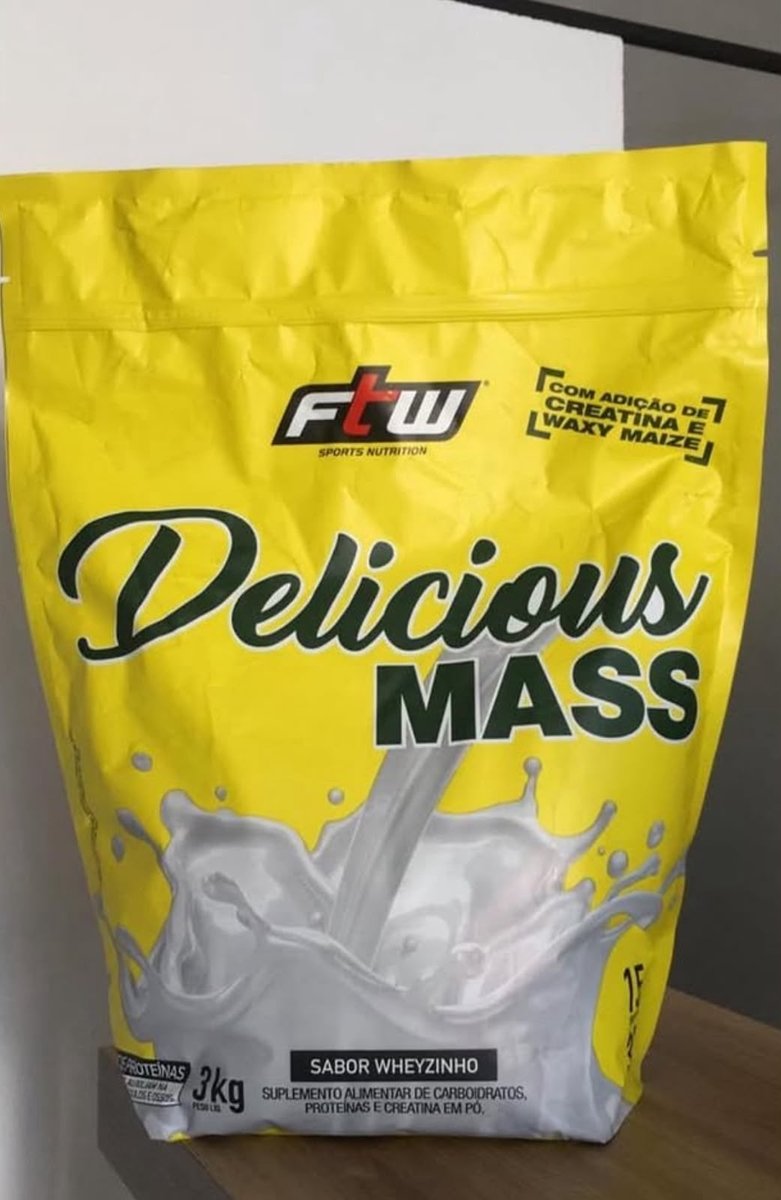 Delicious Mass Hipercalórico Refil 3kg Sabor Wheyzinho - FTW