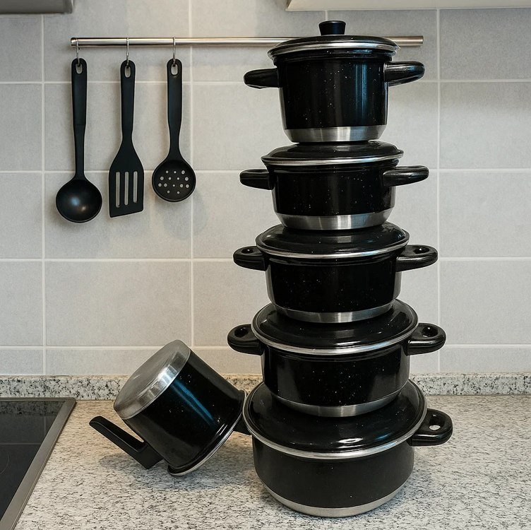 Jogo De Panelas Com 6 Peças + Brinde