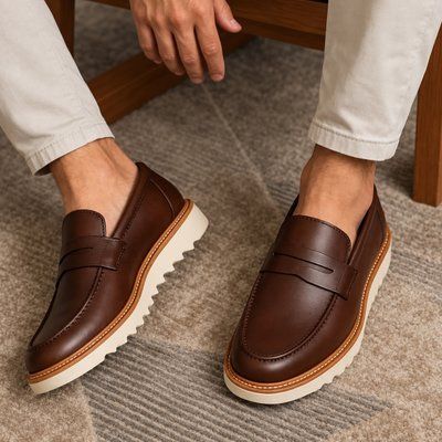 Mocassim Social Loafer Masculino Couro Oxford Masculino (37 a 44)