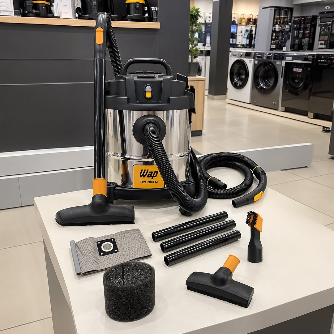 Aspirador de Pó e Água Wap GTW Inox 12 1400W com Bocal de Sopro 127V