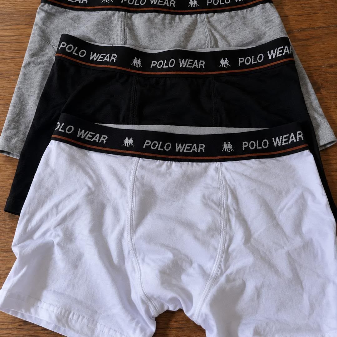Kit com 6 Cuecas Boxer de Algodão Polo Wear