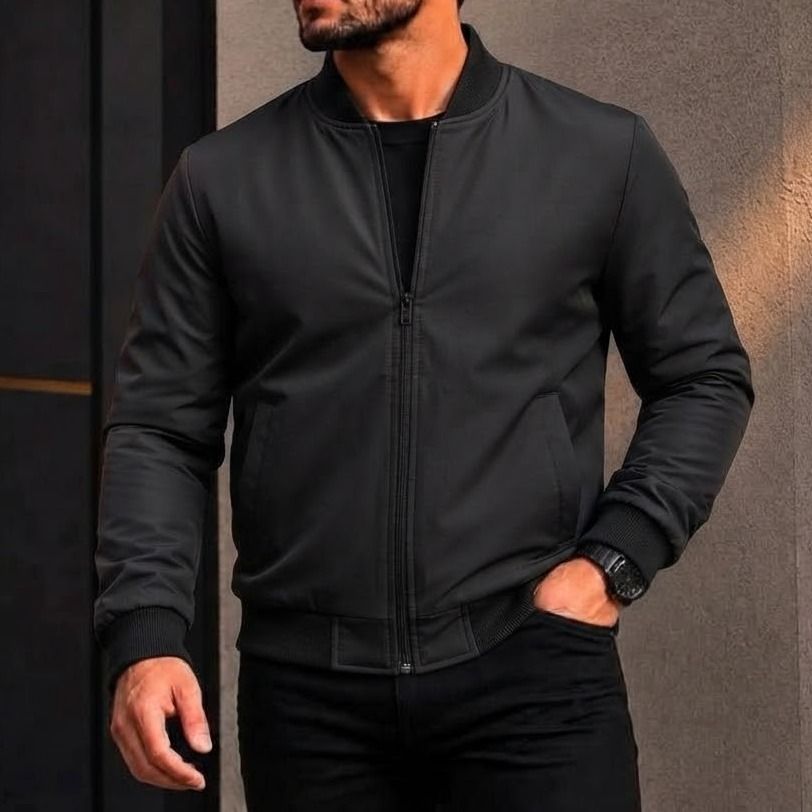 Jaqueta Masculina Bomber Chimpa Com Zíper E Bolsos (P ao G3)