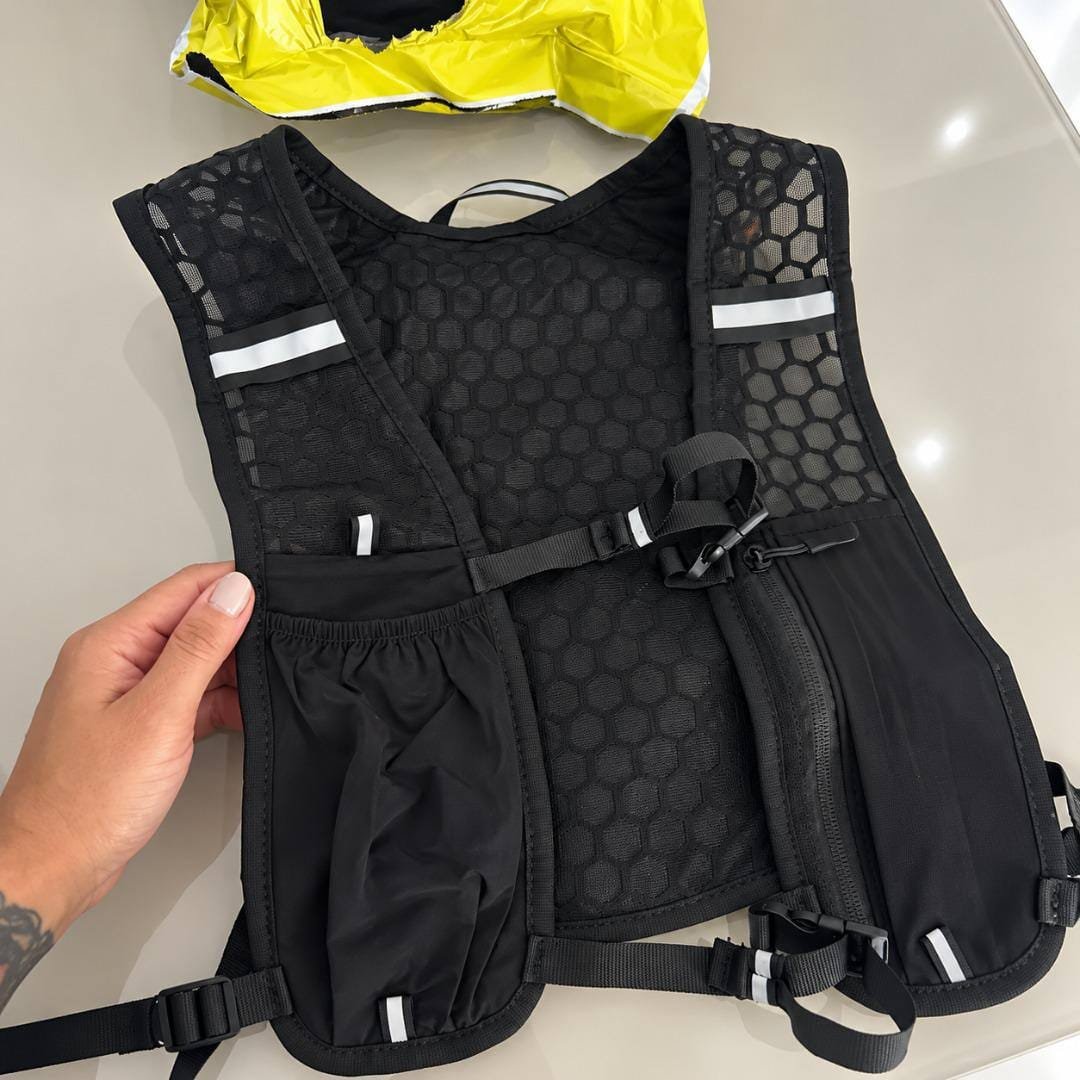 Colete Mochila Hidratação Corrida Porta Garrafa Água Celular