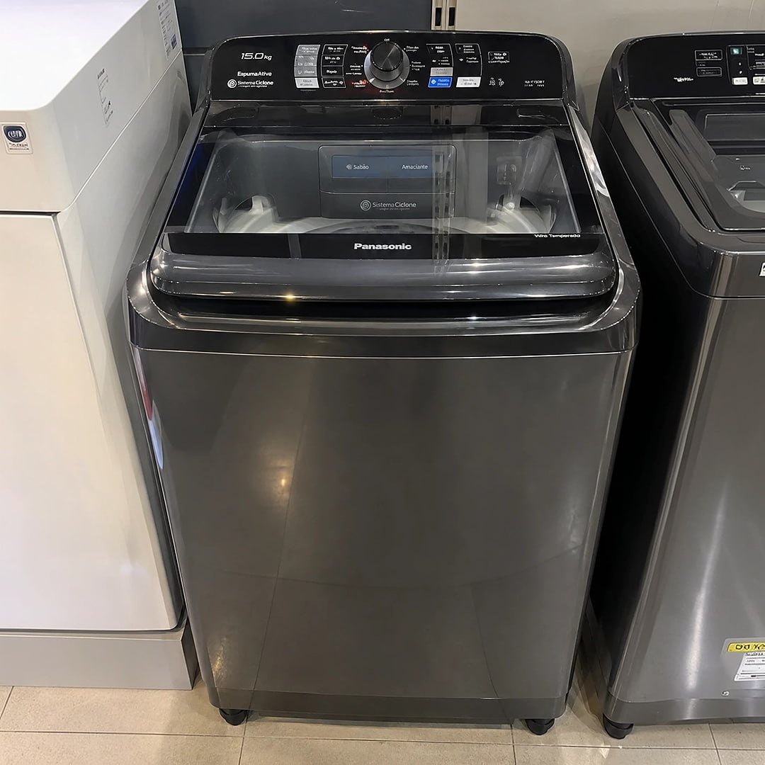 Máquina de Lavar Panasonic 15kg Titânio 127v NA-F150B1T