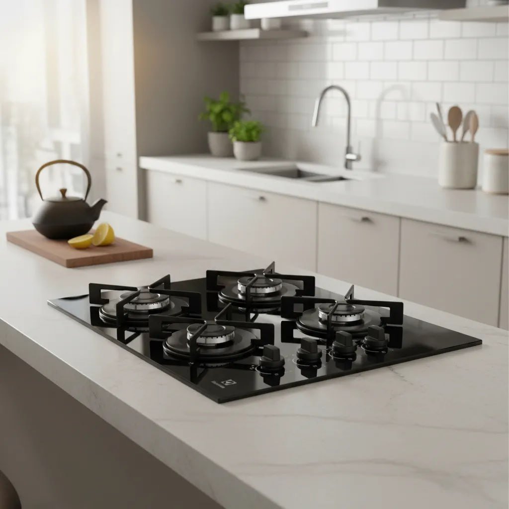 Cooktop 4 Bocas a Gás GLP Preto Efficient KE4GR