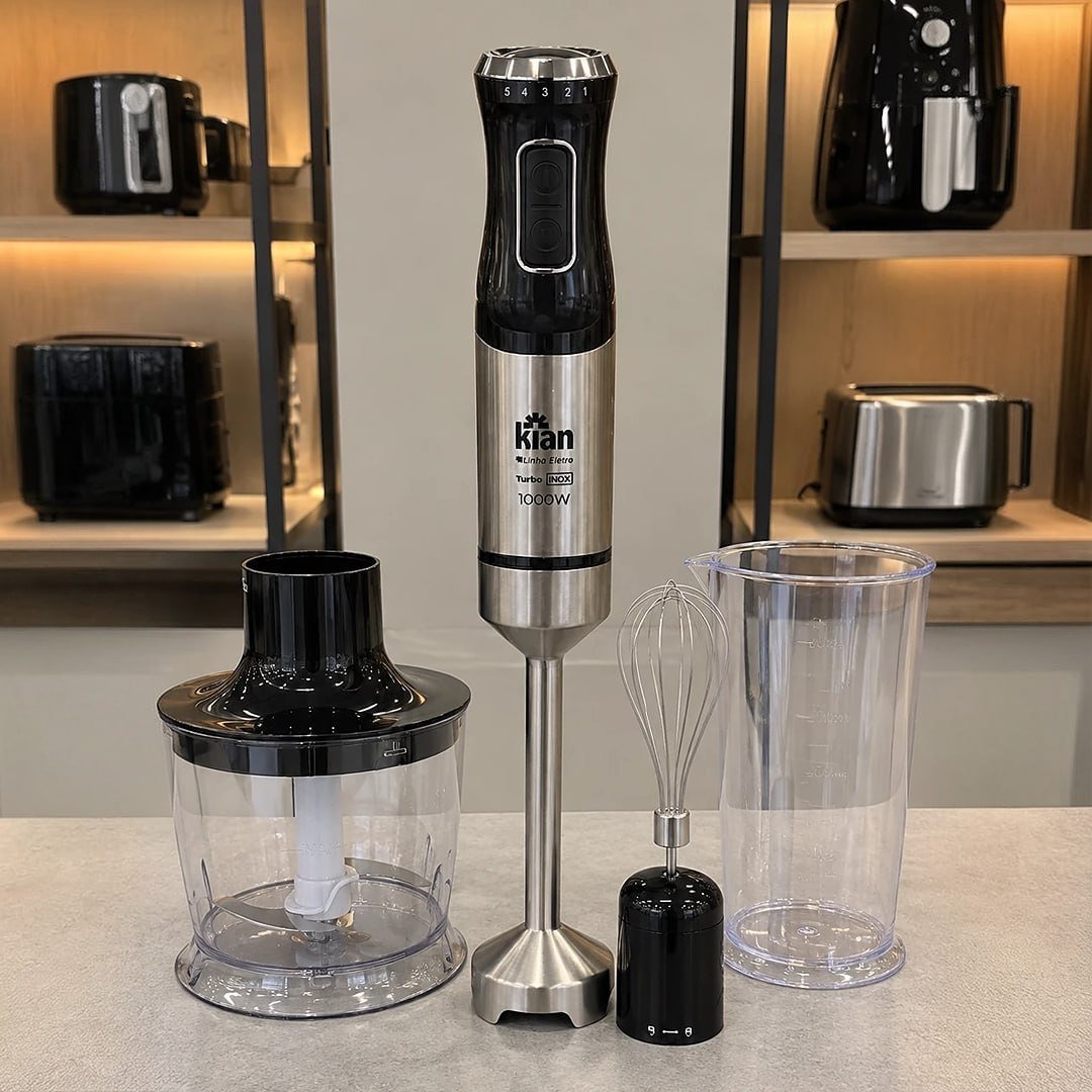 Mixer Turbo 3 Em 1 - 1000w 5 Velocidades Cor Preto 220V
