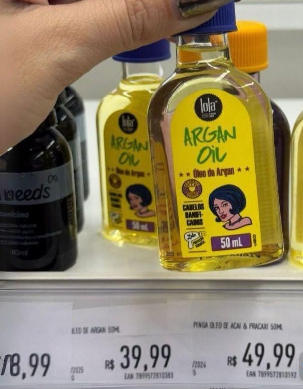 Argan Óleo Reparador 50ml , Lola Cosmetics Escolha