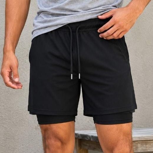 Kit com 3 Shorts 2 Em 1 Duplo Academia (M ao GG)