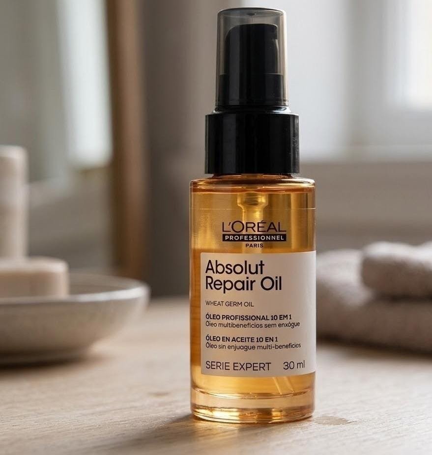 L'Oréal Professionnel Óleo 10 em 1 Absolut Repair | Multi-benefícios para cabelos secos e danificados | Repara e Promove Brilho | Com Gold Quinoa e Proteínas 30ml