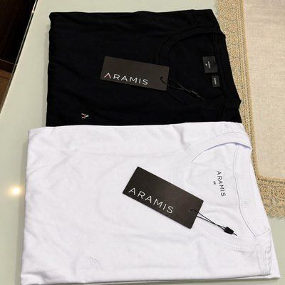 Kit Camisetas Aramis Basic Lisa Preta/azul Marinho Preto/azul Marinho (P ao G1)