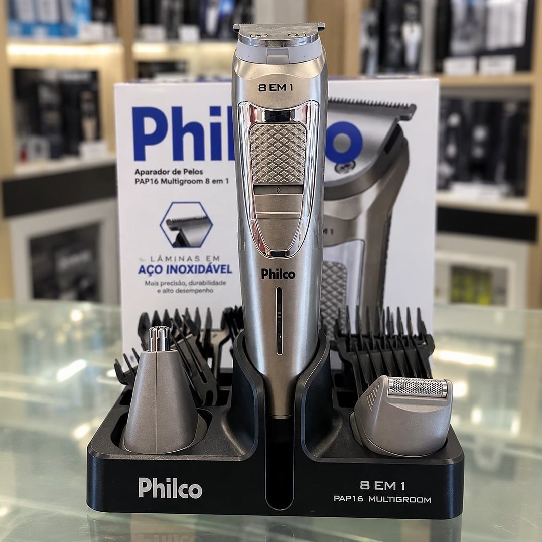 Aparador de Pelos Philco Multigroom 8 Em 1 Pap16 Cor Chumbo