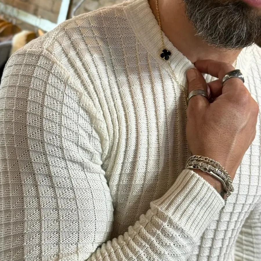 Blusa De Frio Suéter Masculino Lã Tricot (M ao GG)