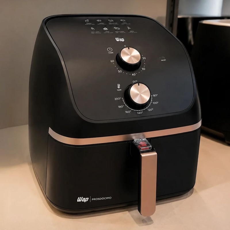 WAP Fritadeira Air Fryer MEGA FAMILY 9L, Timer Sonoro 1900W 127V