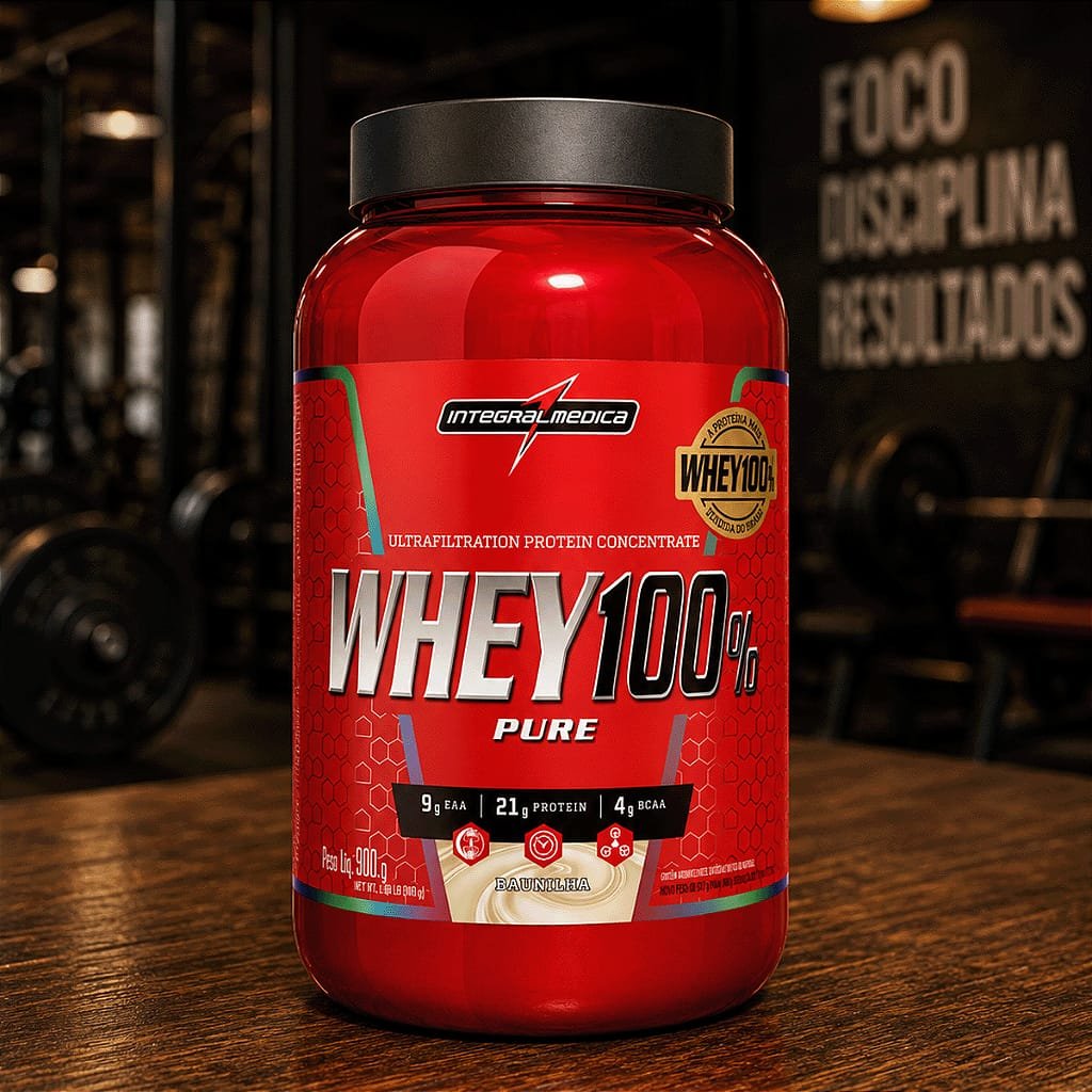 Integralmedica Whey 100% Pure Baunilha Concentrado Pote 900g