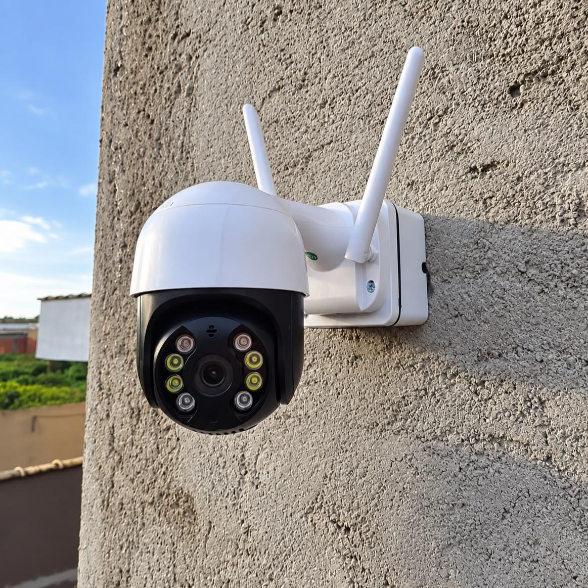 Câmera de Segurança Ip A8 App Icsee Full Hd Wifi 360 Branco/Preto G.Eye