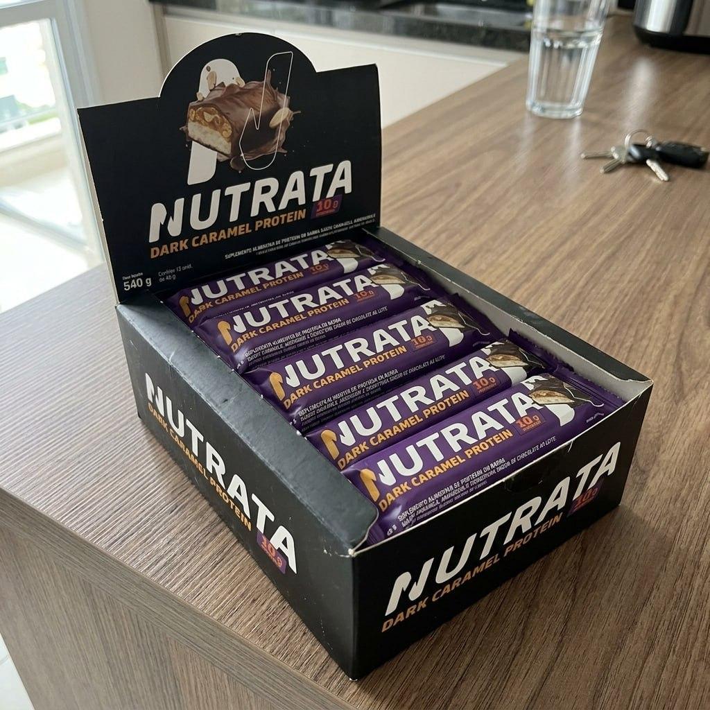 Nutrata Caramel Protein Display (12 unid. 45g), Dark Caramel, Nutrata