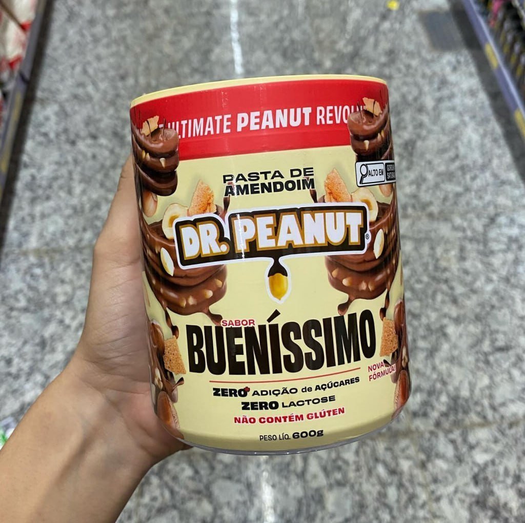 Pasta de amendoim com whey protein bueníssimo 600g Dr. Peanut