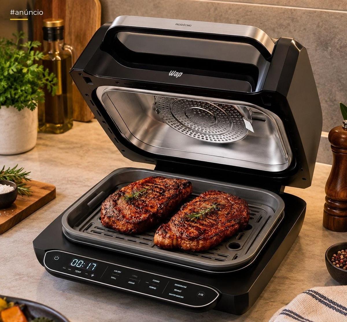 Fritadeira Elétrica Air Fryer 8 em 1 Wap Barbecue Heat Digital Wc - Ab1030 ​