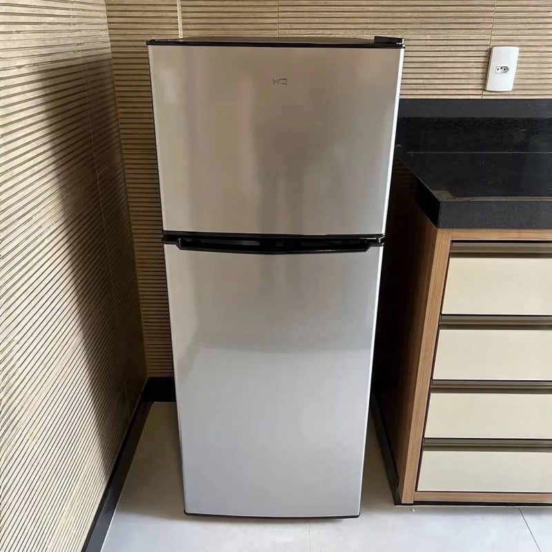 Geladeira Refrigerador Compacto HQ 140L Duplex Defrost, Baixo Consumo A+++ Branco HQ-140RDF