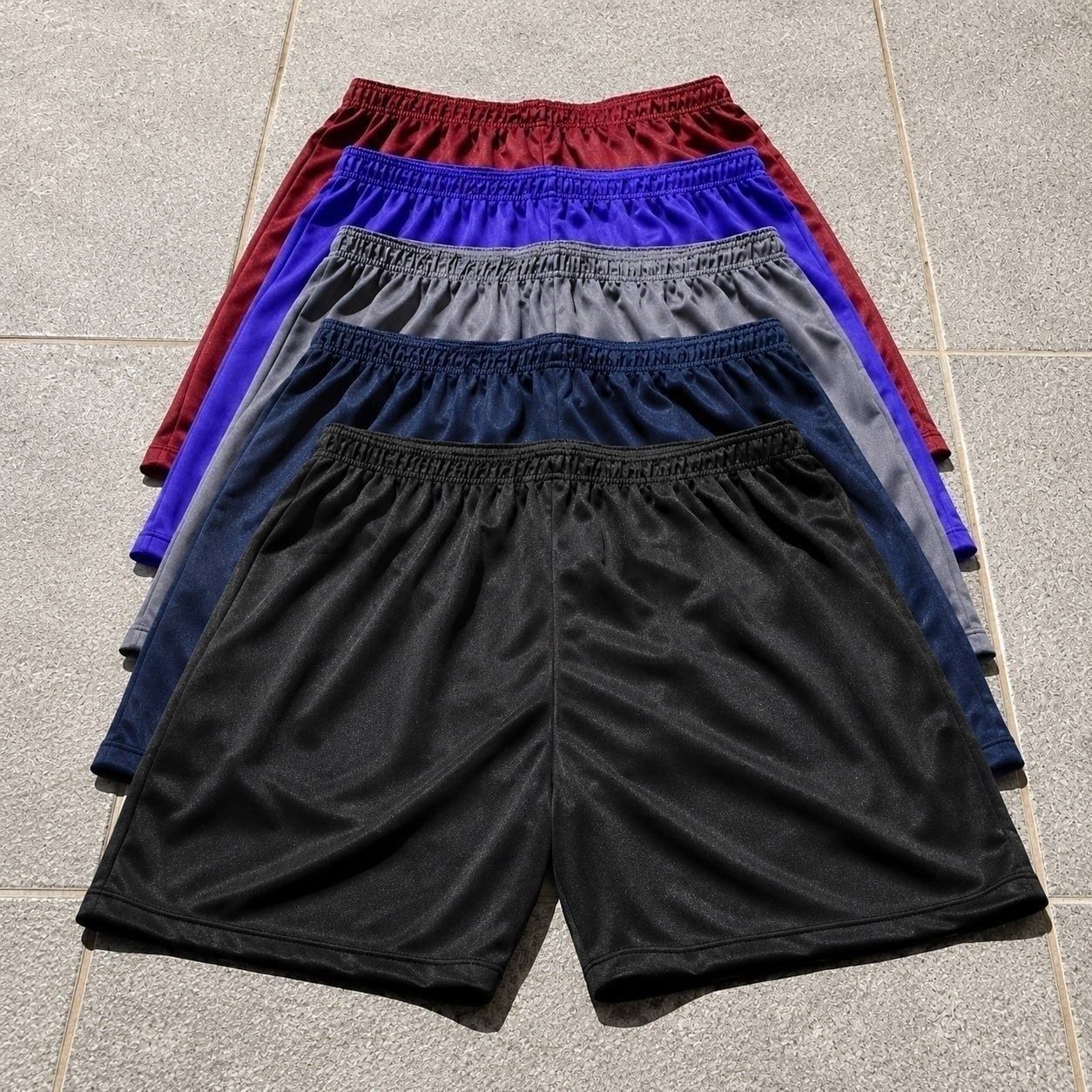 Kit com 5 Shorts Sport Academia Futebol (M ao GG)