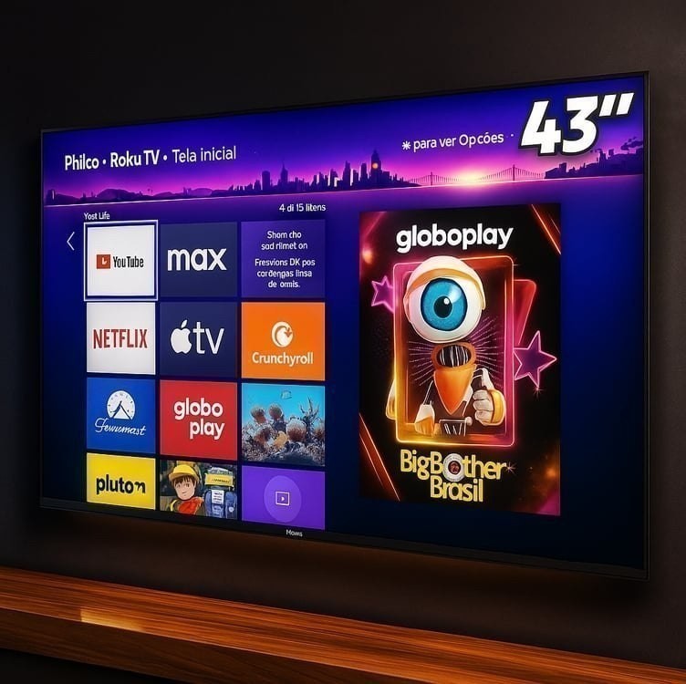 Smart Tv 43 Philco P43vik Roku Led Dolby Audio Wi-fi Hdmi Hdr Full Hd 110/220v