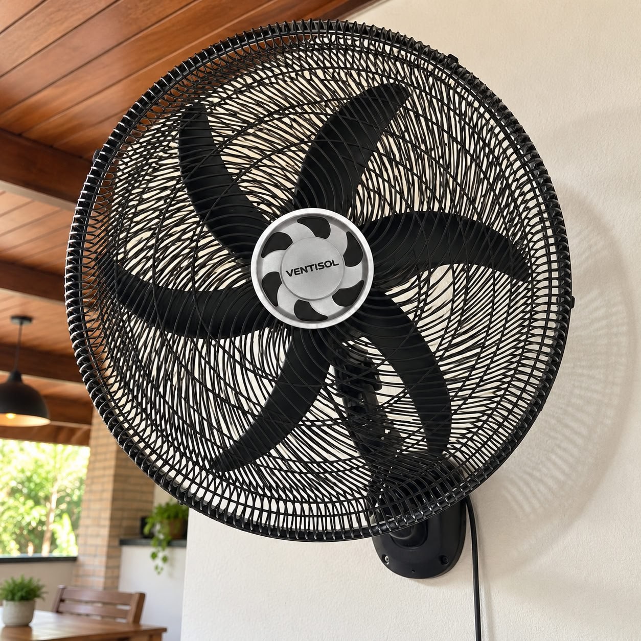 Ventisol Ventilador Osc Parede monta facil 50cm 6p preto 220v premium