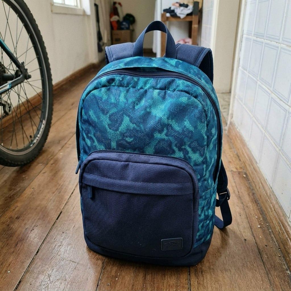Mochila Masculina E Feminina Casual Shammy 2.0 Print Azul 19 Litros Olympikus