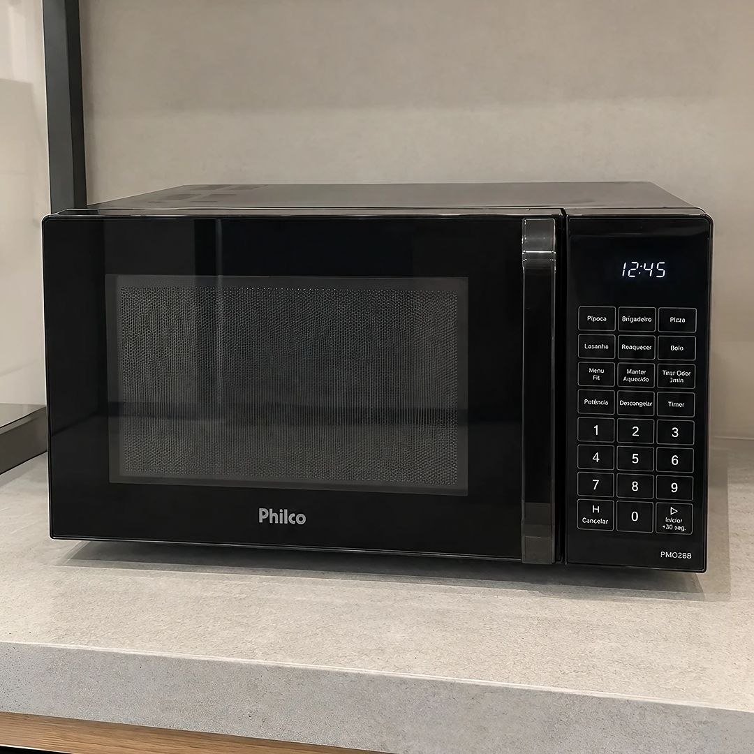 Micro-ondas Philco 28l Limpa Fácil 1100w Preto Pmo30p