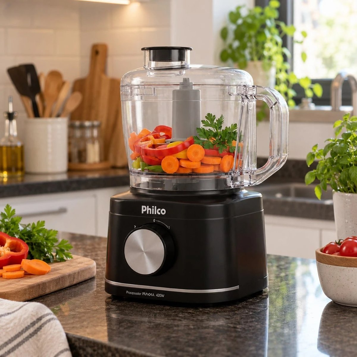 Processador de Alimentos Philco PMN04A 420W com Jarra 500ml 220v