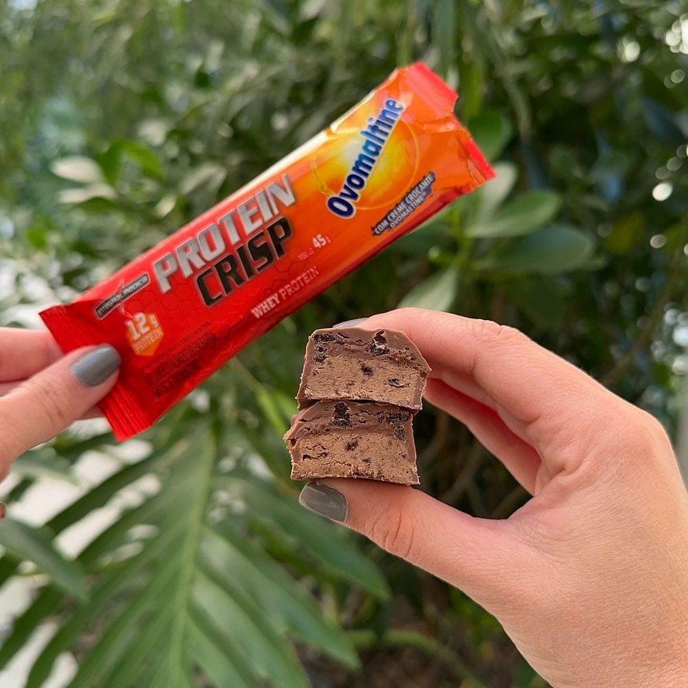 Barra de Proteína Integralmédica Crisp Bar sabor Ovomaltine x 45g de 12 un