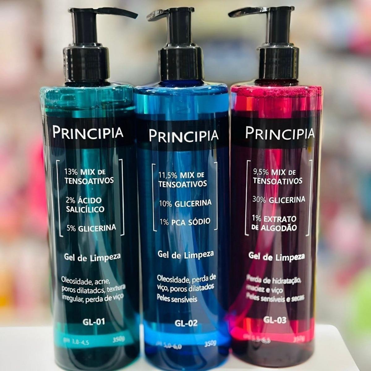 Kit Principia Skincare - GL-01 para peles oleosas - GL-02 para peles oleosas e sensíveis - GL-03 para peles secas e sensíveis