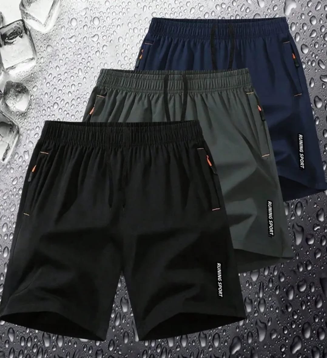 Kit 3 Shorts Esportivos Plus Size Masculino Secagem Rápida
