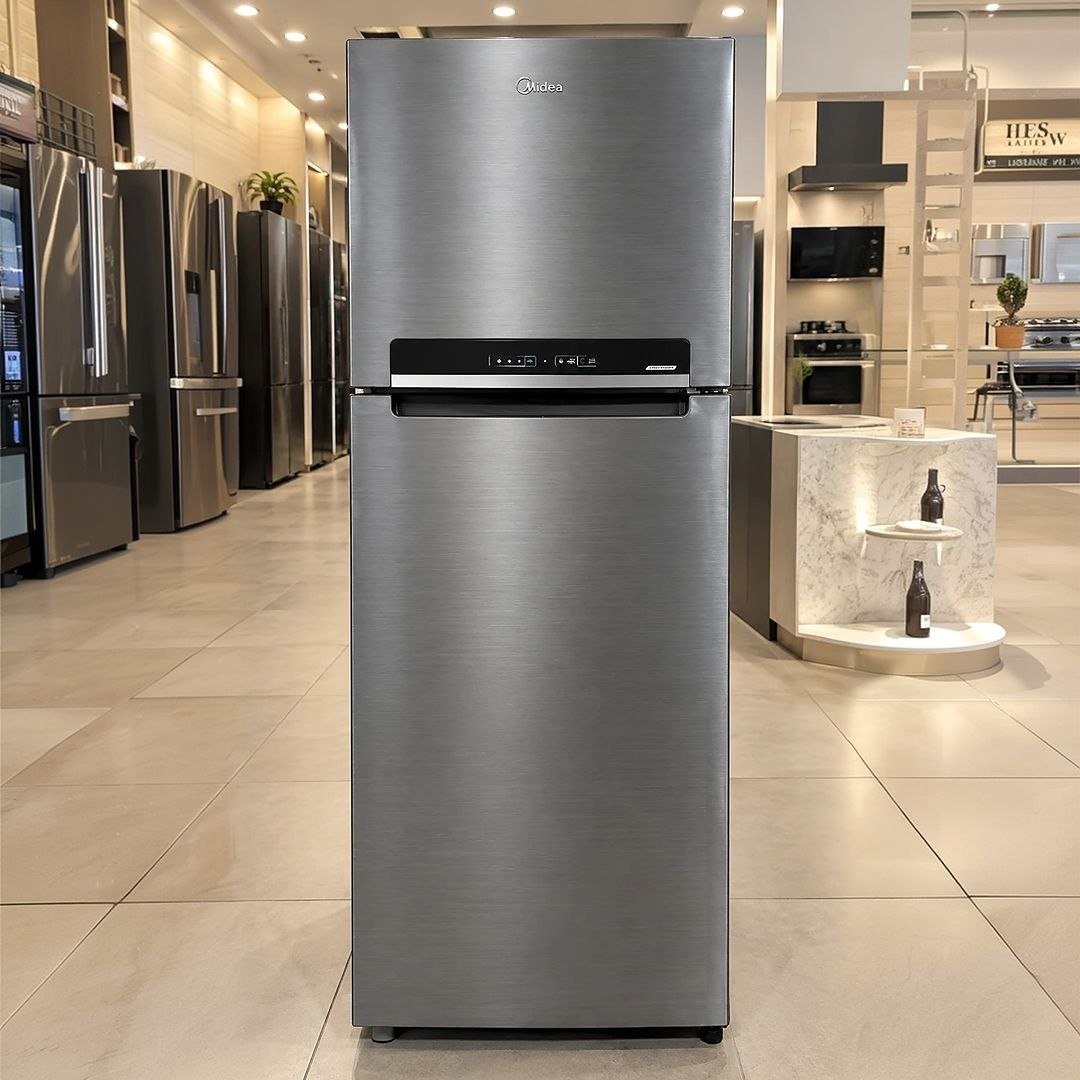 Geladeira freezer inverter Midea Frost Free Duplex MDRT533EVD461 394L inox