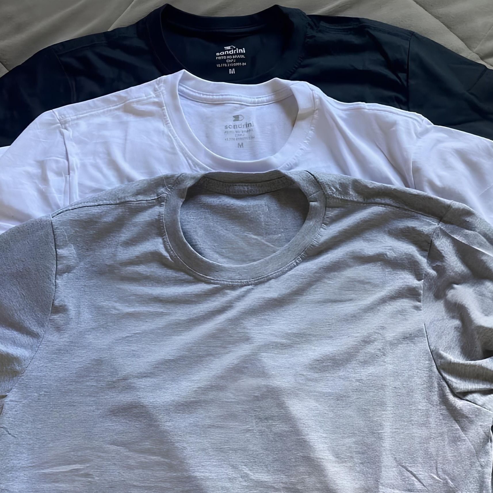 Kit 3 Camisetas Algodão Dia Dia Sandrini Básica Conforto (P ao GG)