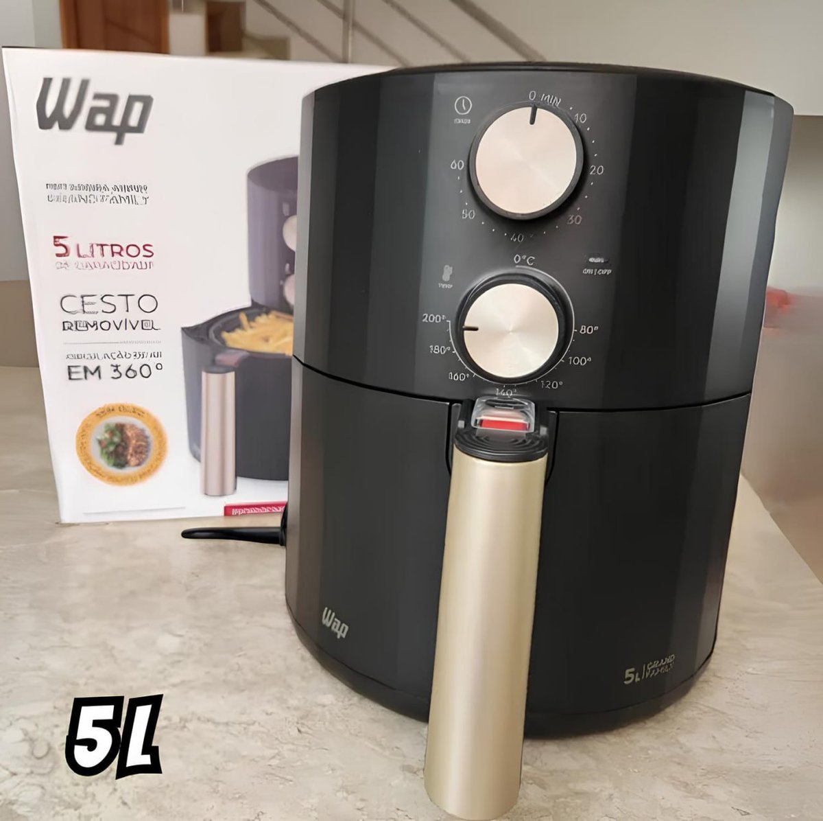 Air Fryer Wap Grand Family 5L 1500W GreyStone 220V