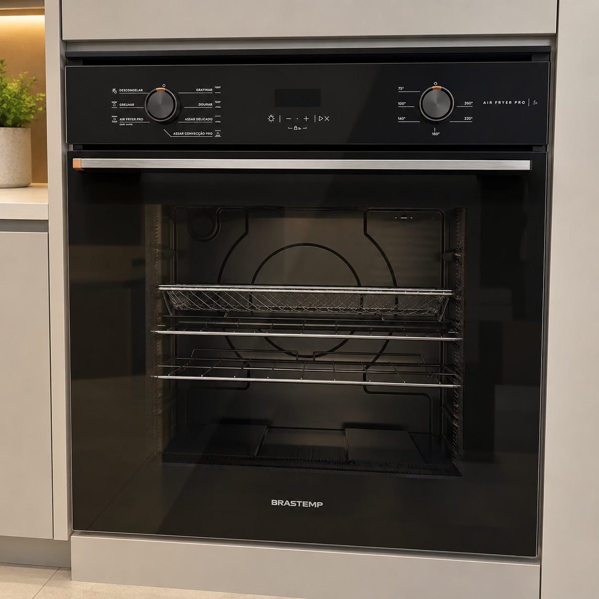 Forno De Embutir Elétrico 84 Litros Com Air Fryer Pro Preto BOX84AE