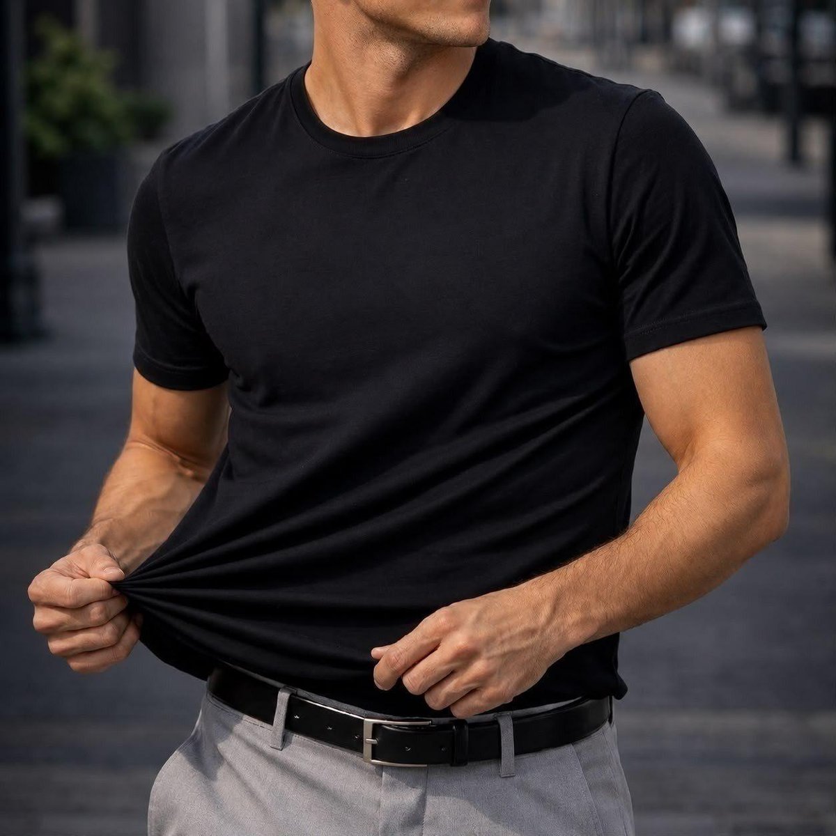 Camiseta Basica Modal Masculina Algodão Malha Peruana