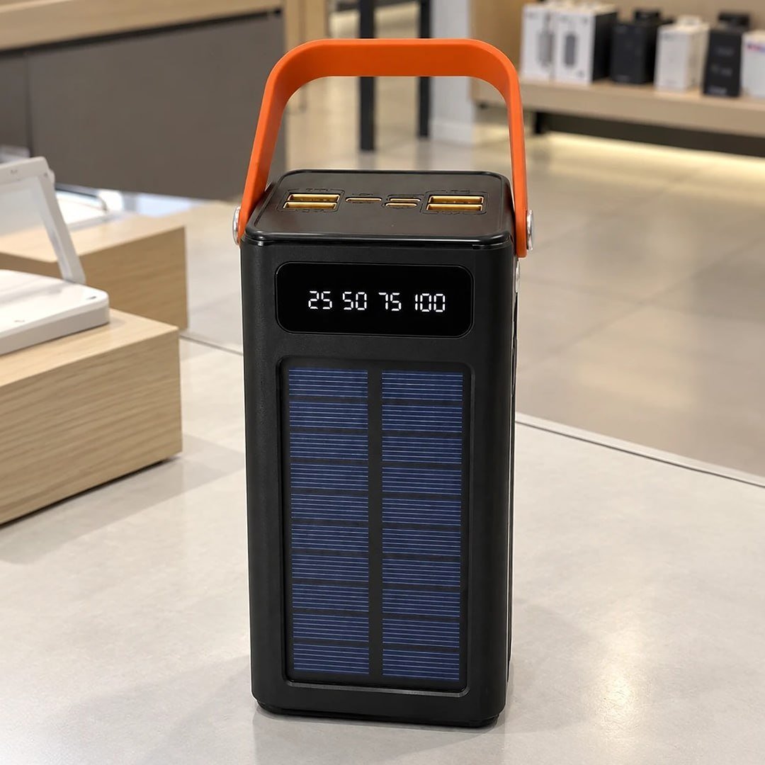 Carregador Portátil Power Bank Solar Turbo 50.000mah Rápido